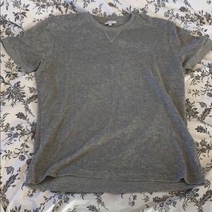 Reiss Soft Grey Terry Toweling Tee - large